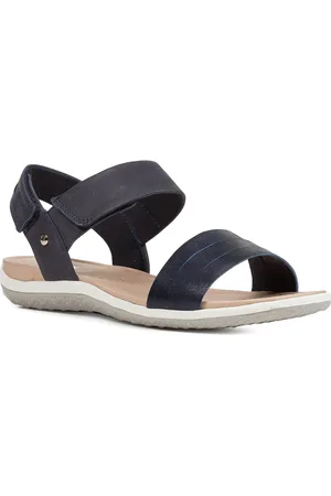 Geox Sandales en cuir brides à scratch - Geo-d02r6f - - Cuir Boeuf