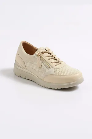 Enza Nucci Baskets compensées multimatières à lacets - Jptdf5213 - - Textile