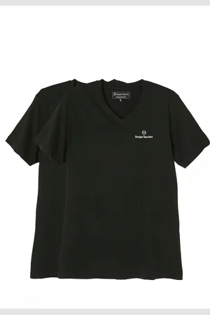 Sergio Tacchini Lot de 2 T-shirts pur coton col V - Ben39493236 - - Coton