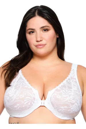Glamorise Grande taille Soutien-gorge dentelle fermeture devant