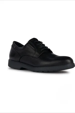 Geox Derbys cuir classiques lacets et élastiques - Geo-u35efa - - Cuir pleine fleur Vachette