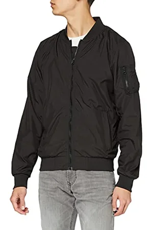 Build Your Brand Nylon Bomber Jacket Veste, , Small Homme