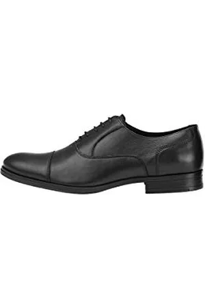 JACK & JONES Jfwdonald Leather Anthracite Noos, Derbys Homme, Gris, 40 EU