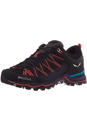 Salewa WS Mountain Trainer Lite Chaussures de Randonnée Basses, Premium Navy/Fluo Coral, 38.5 EU