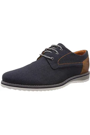 Bugatti 311684036900, Derbys Homme, Bleu (Dark Blue 4100), 44 EU