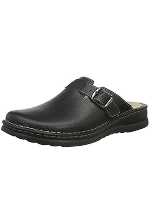 Rohde Schuhe Herren Hausschuhe Pantoletten Leder Augsburg 6683, Pointure:44 EU, La Couleur:
