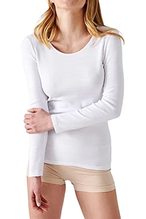Damart T-Shirt Manches Longues Fine Côte Thermolactyl Femme Taille S