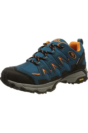 BRUTTING Mixte Expedition Chaussures Basses de Trekking et de randonnée, Bleu pétrole, Noir Orange, 41 EU