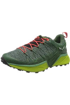 Salewa WS Dropline Chaussures de Trail, Feld Green/Fluo Coral, 40.5 EU