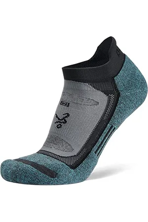 Balega Unisex Blister Resist No Show Chaussettes de Course/Running Sock, Gris/Bleu, Taille XL (EU 46-48.5)