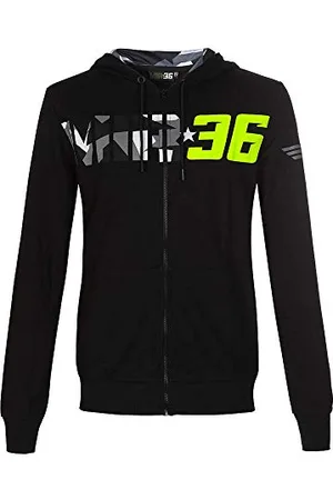 VALENTINO Vr46 Joan MIR, Full Zip Hoodie Hombre, Negro, M
