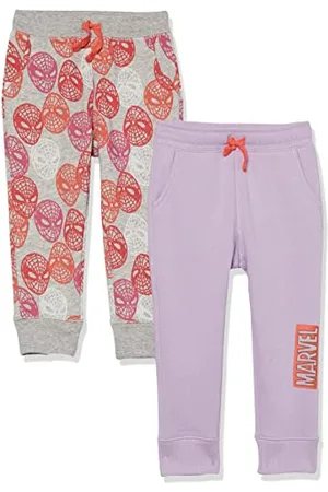 Amazon Disney | Marvel | Star Wars | Princess Pantalon de Jogging en Polaire Fille, Lot de 2, , 8 ans