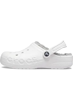 Crocs Unisexe Adulte Baya Lined Clog Sabots, White/Light Grey, 42/43 EU