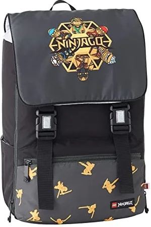 LEGO Wear Ninjago École Extensible, Sac à Dos Mixte Enfant, Noir doré, 32L