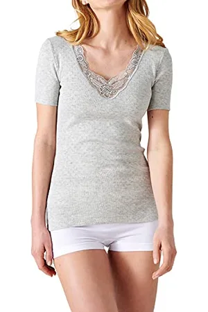 Damart T-Shirt Manches Courtes Maille Ajourée Thermolactyl Femme Taille M