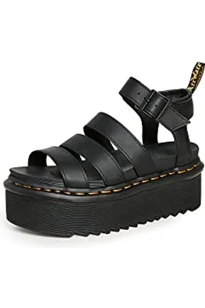 Dr. Martens DR MARTENS Femme 3 Strap Sandal, Black, 39 EU