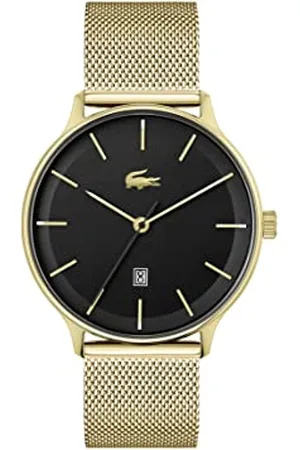 Lacoste Montre Analogique à Quartz pour Homme Collection Club avec Bracelet Milanais en Acier Inoxydable de Couleur Dorée - 2011224