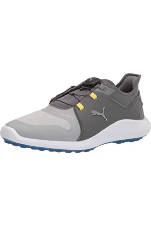 PUMA Homme Disque Ignite Fasten8 Chaussure de Golf, Abat-Jour Silencieux argenté Taille Haute, 40 EU