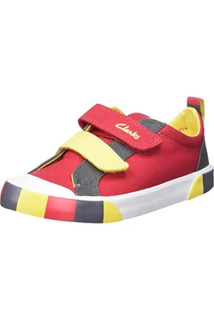 Clarks Foxing Lo K Basket, Combi Rouge, 27.5 EU Large
