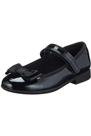Clarks Mädchen Scala Tap K Geschlossene Ballerinas, Schwarz Black Pat, 35 EU
