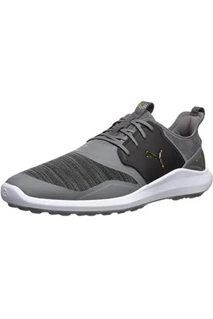 PUMA Homme Ignite Nxt Lace Chaussure de Golf, Quiet Shade Team Gold Black, 43 EU