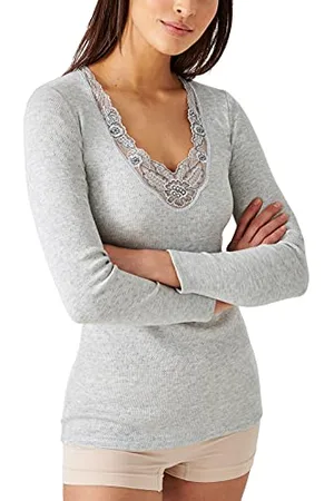 Damart T-Shirt Manches Longues Maille Ajourée Thermolactyl Femme Taille XS