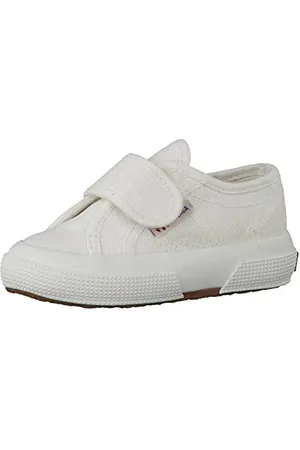 Superga Garçon Unisex Kinder 2750-bstrap Baskets Basses, Blanc (White), 18 EU