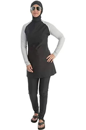 Beco Burkini Maillot de Bain pour Femme XL Argent/Noir