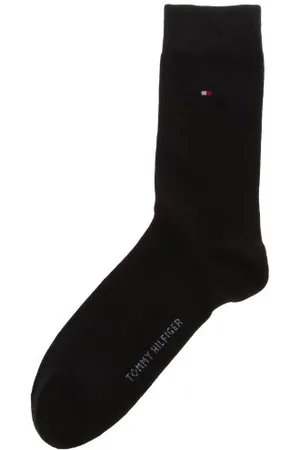 Tommy Hilfiger Basic - Chaussettes de Ville - Lot de 2 - À Logo - Mixte Enfant - - 31-34 EU