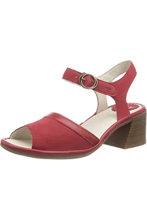 Fly London Femme Lear374fly Sandale à Talon, Rouge (Lipstick), 36 EU