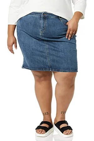 Amazon Jupe en Jean Classique à 5 Poches (Disponible en Grande Taille) Femme, , 46