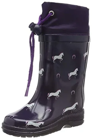 Beck 879 Horses Bottes de Pluie Fille, (Lila), 34 EU