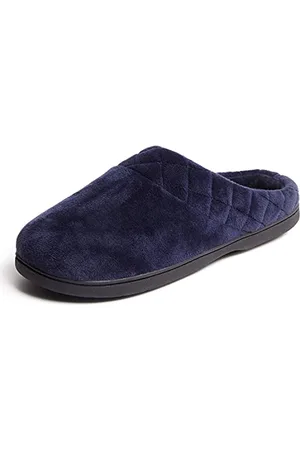 Dearfoams Darcy Sabots en velours microfibre avec revers matelassé pour femme, , 37/38 EU