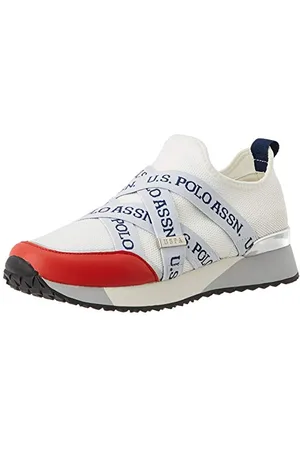 U.S. Polo Assn. Femme Brianna Chaussures de Gymnastique, Multicolore (Whi/Red 054), 37 EU