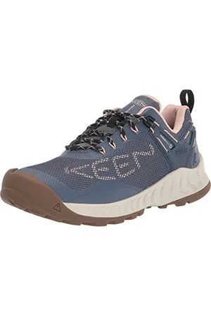 Keen Femme Nxis Evo Waterproof Chaussures de randonnée, Vintage Indigo pêche, 35 EU