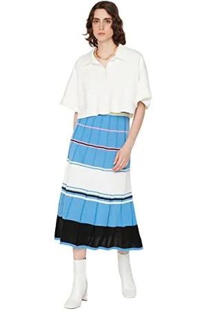 Trendyol Jupe midi tissée trapèze pour Femme, , 36