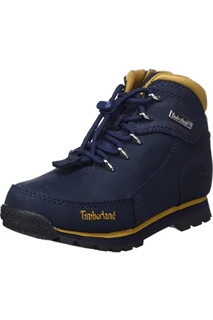 Timberland Euro Rock Bottine Chukka Mixte enfant, Nubuck Bleu Marine, 27 EU
