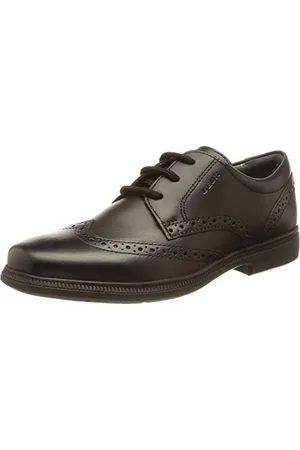 Geox Garçon Jr Federico A Chaussures, Black, 34 EU