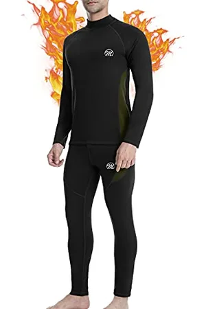 MEETWEE Ensemble de sous-Vêtement Thermique Homme,Quick Dry Haut Maillot de Corps & Pantalon Bas pour Chasse Ski Running,S,U5