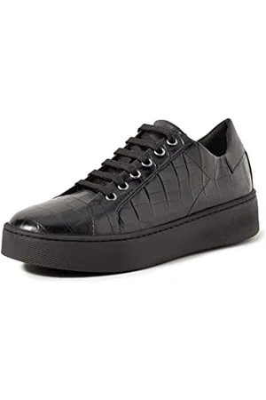 Geox Femme D Skyely C Sneakers, Black, 37 EU
