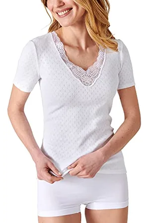 Damart T-Shirt Manches Courtes Maille Ajourée Thermolactyl Femme Taille XS