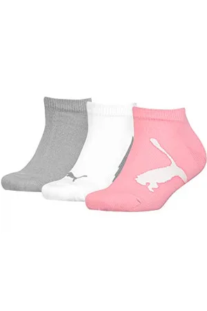 PUMA Sneaker Chaussettes, Rose/Gris, 35/38 (Lot de 3) Enfant Unisexe