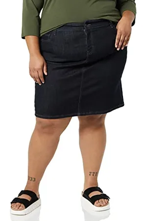 Amazon Jupe en jean classique à 5 poches (disponible en grande taille) Femme, , 46 Grande taille