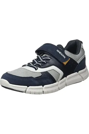 Geox Garçon J Flexyper Boy A Sneakers, Navy/Grey, 30 EU