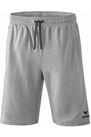 Erima Essential Sweats Short Homme Gris (hellGris melange/Noir) FR : 2XL (Taille Fabricant : XXL)