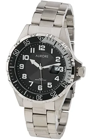AURORE Homme Analogique Quartz Montre avec Bracelet en Acier Inoxydable AH00037