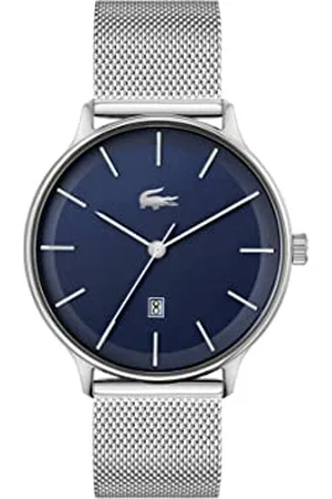 Lacoste Montre Analogique à Quartz pour Homme Collection Club avec Bracelet Milanais en Acier Inoxydable Argenté - 2011200