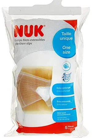 NUK Slips Jetables Maternité | Slips Filet Extensibles | Taille Unique | Blanc | Lot de 5