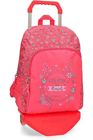 MOVOM Enjoy Sac à dos avec chariot Rose 33x44x13,5 cms Polyester 19.6L