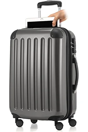 Hauptstadtkoffer – Alex- Bagage à main cabine, Trolley rigide extensible avec Compartiment pour ordinateur portablel, TSA, 55 cm, 42 L, Titane